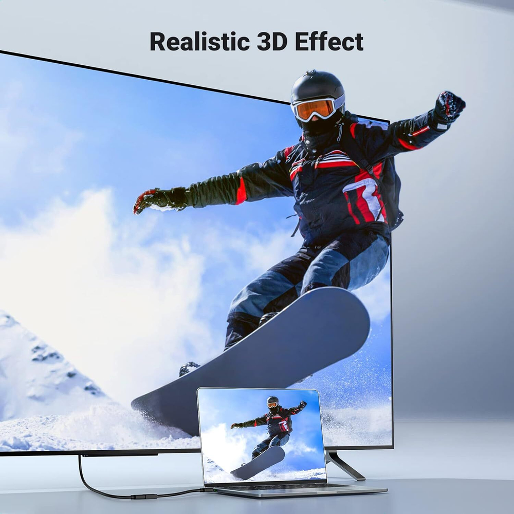 Кабель-переходник HDMI - mini HDMI, V2.0, 4K@60Hz, 22см, UGREEN 20137