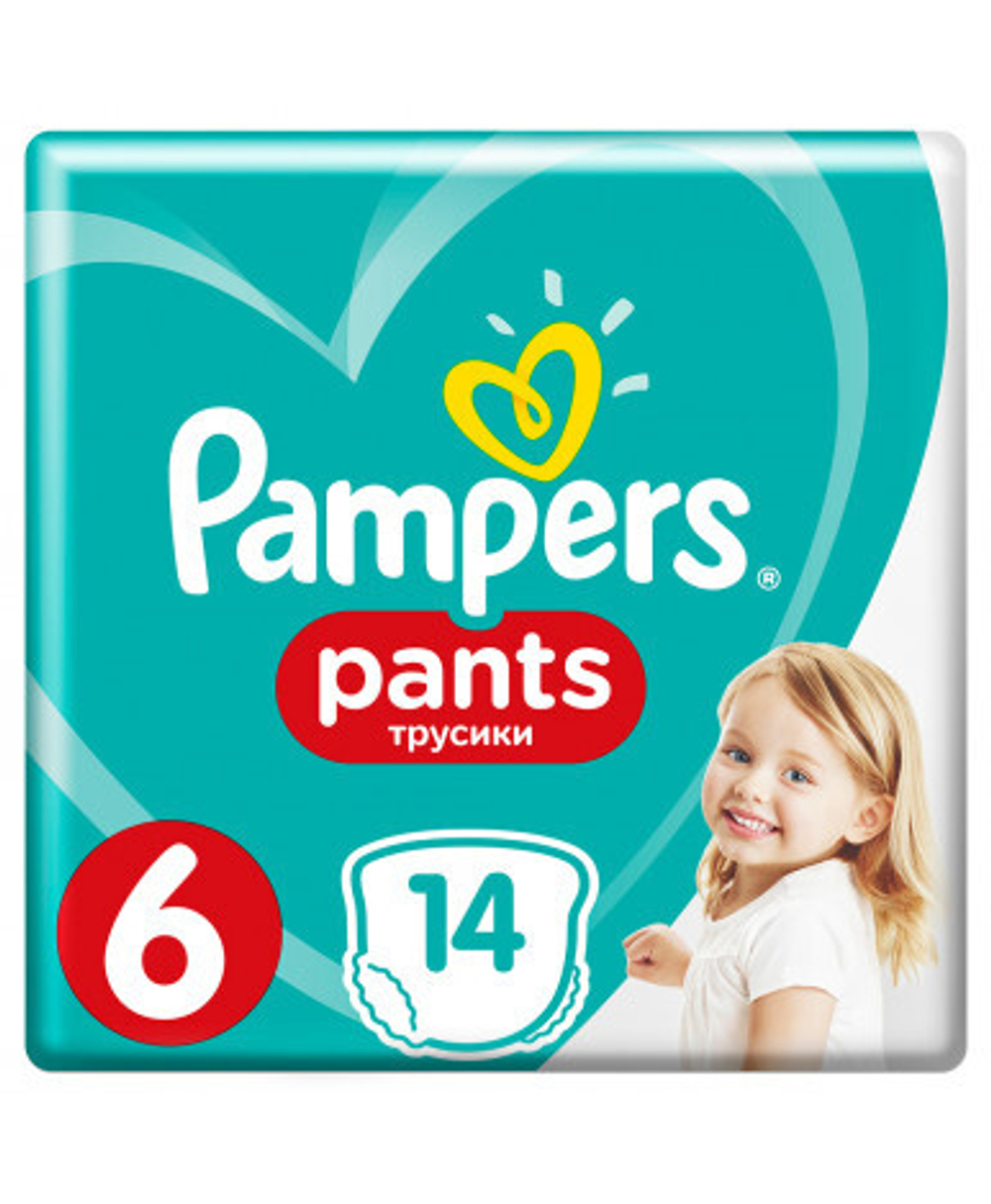 Pampers Подгузники-трусики Pants Extra Large от 15 кг, 14 шт