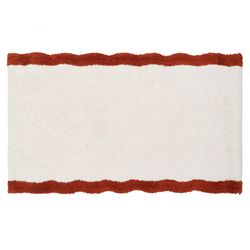 Коврик для ванной с кантом терракотового цвета из коллекции Trendy Ruffles, 50x80 см