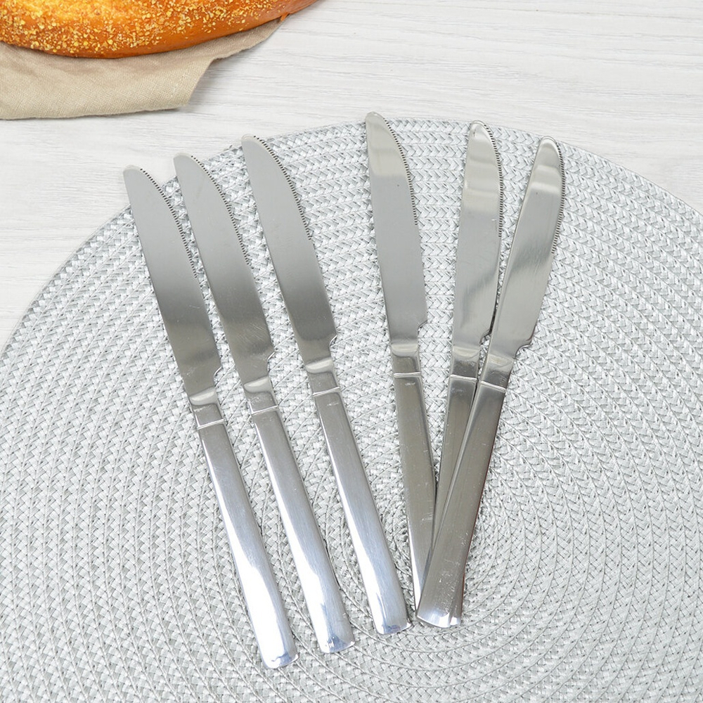 Набор столовых ножей "№5" 6 штук, нержавеющая сталь, NNOSO-68