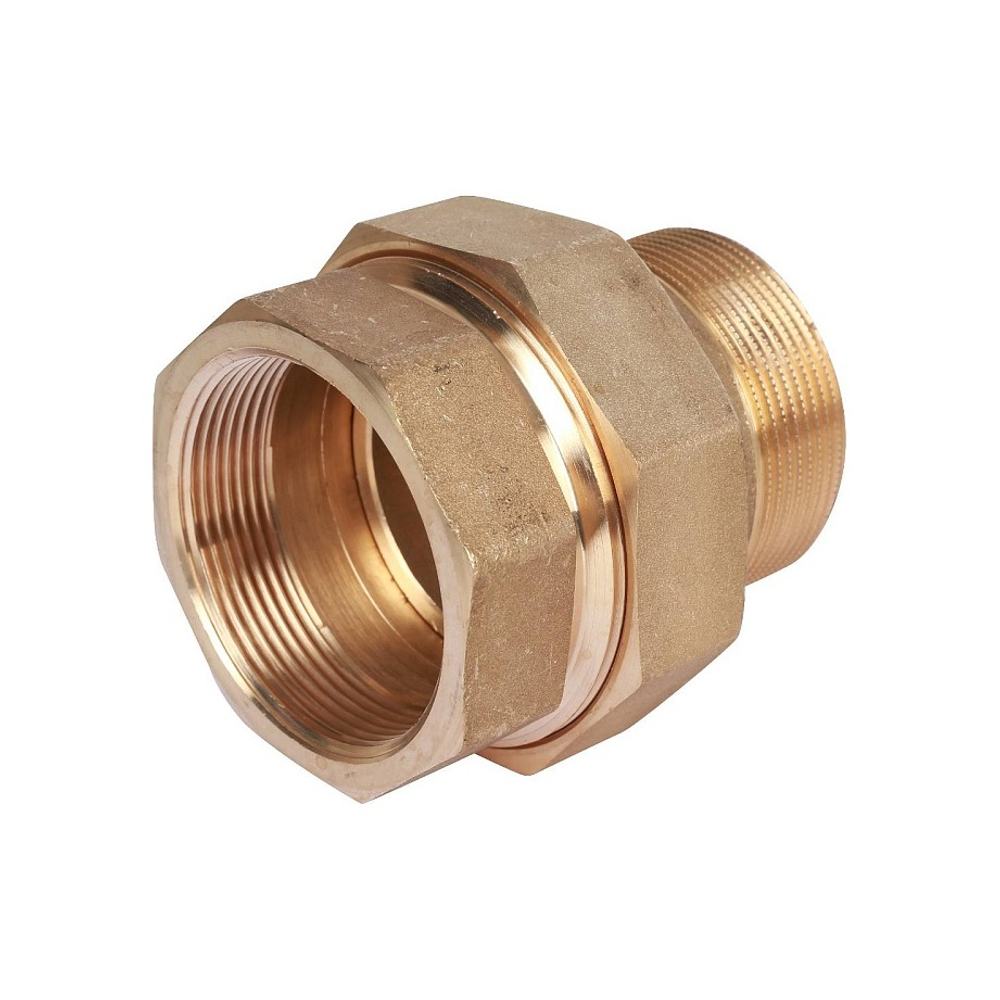 Соединение быстроразъемое (американка) STOUT - 2" (ВР/НР, латунь без покрытия, уплотнение o-ring)