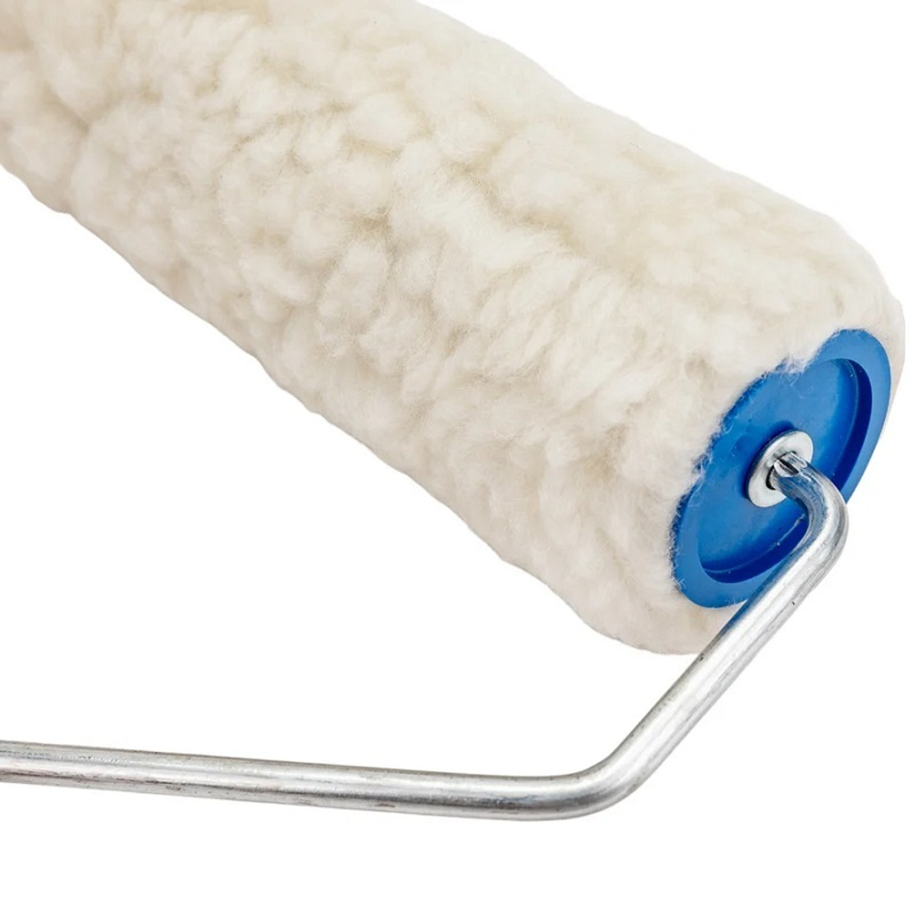 Валик 150 мм ядро 48 мм, натуральный мех, ворс 18 мм, бюгель 6 мм KORVUS