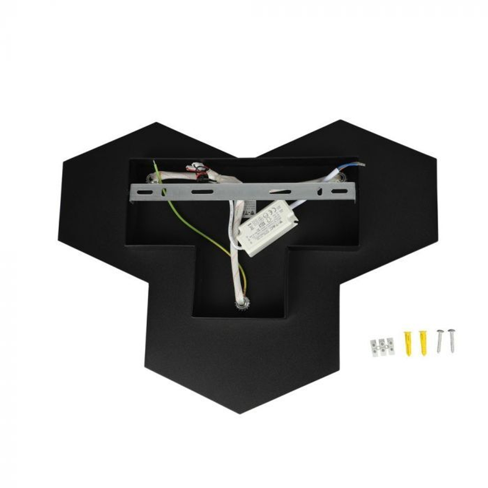 Настенный светодиодный светильник V-TAC, 9 Вт, 3000К, Черный, IP20, SKU 8223