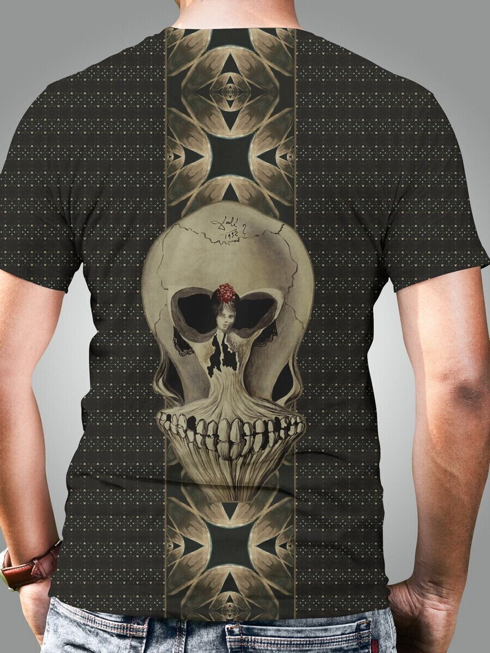 Мужская футболка "Memento mori", по мотивам живописи художников Дали и Ван Гога