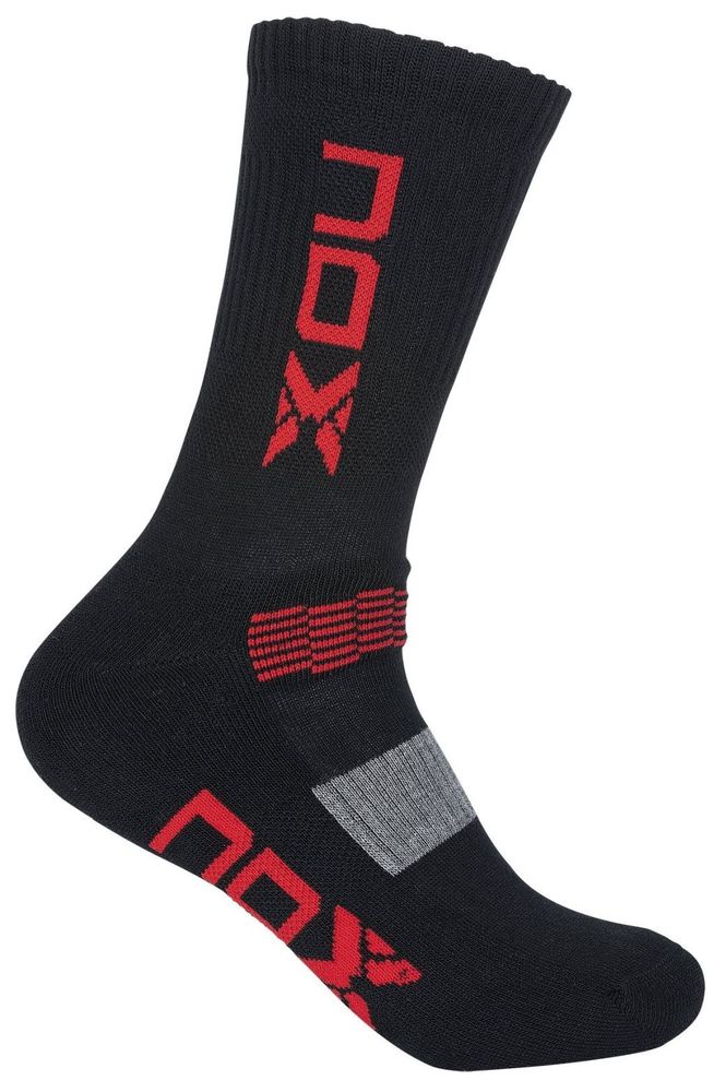 Носки теннисные NOX Technical Socks Man 1P - negro/rojo