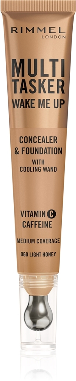 Rimmel Multi-Tasker Wake Me Up - Тональный крем и консилер с осветляющим эффектом, 20 ml