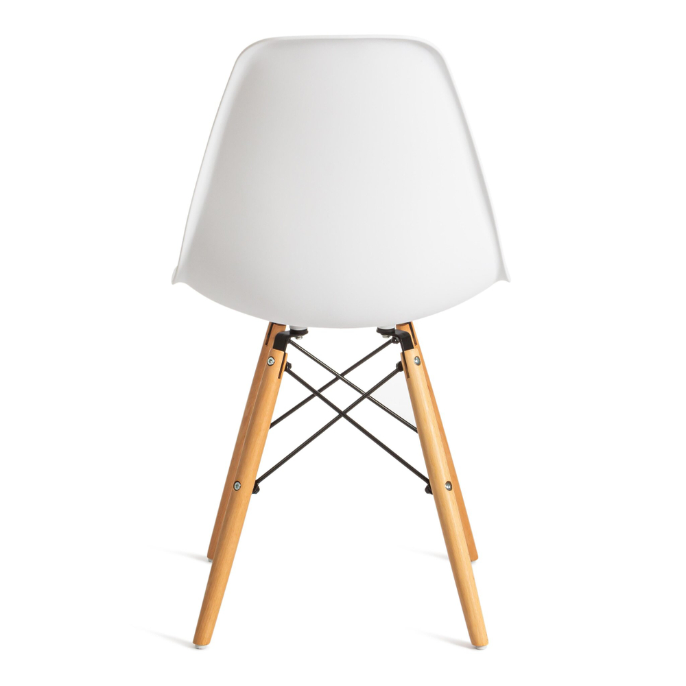 Стул CINDY (EAMES) (mod. 001) дерево бук/металл/сиденье пластик, 51x46x82см, white (белый)