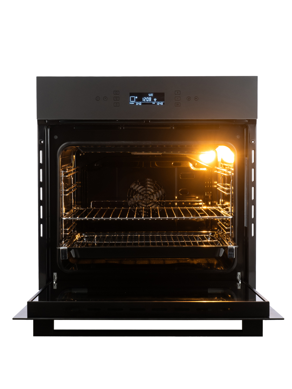 Духовой шкаф электрический встраиваемый MBO 6711W-NMT (BLACK) черный нано- матовое стекло, 70л, 11 режимов, до 250 Со (MACBI)