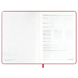 Ежедневник недатированный ESCALADA, #ДУМАЙ КАК МИЛЛИАРДЕР, А5, 160 л., арт. 70650/ 15 САРИФ КРАСНЫЙ (кожзам: 146х211 мм, интегральный переплёт, материал обложки: искусственная кожа "Сариф"; способ крепления блока: ниткошвейный; декор: металлические у