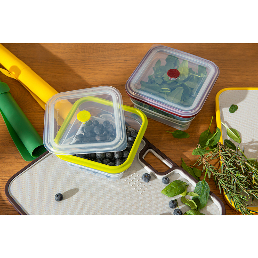 Доска разделочная из пшеничного волокна двусторонняя ness, 34х28 см, светло-серая с темно-сливовым кантом