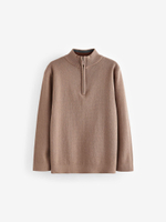 Джемпер с молнией для мальчика Next K84-124, Светло-коричневый