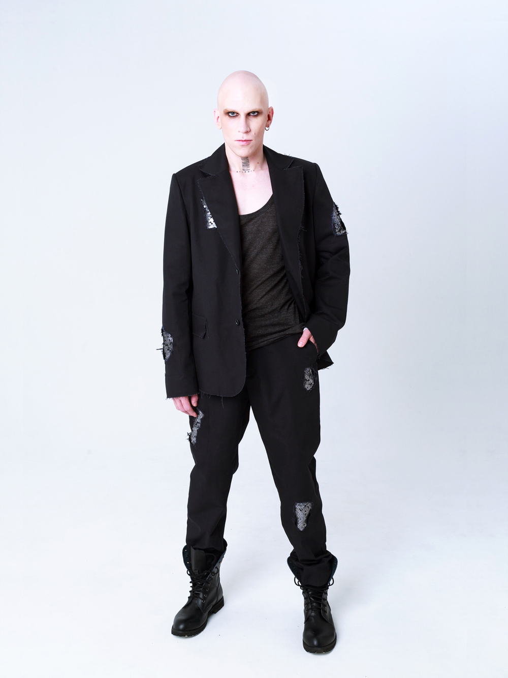 Пиджак "Бессмертный" с пайетками. Черный