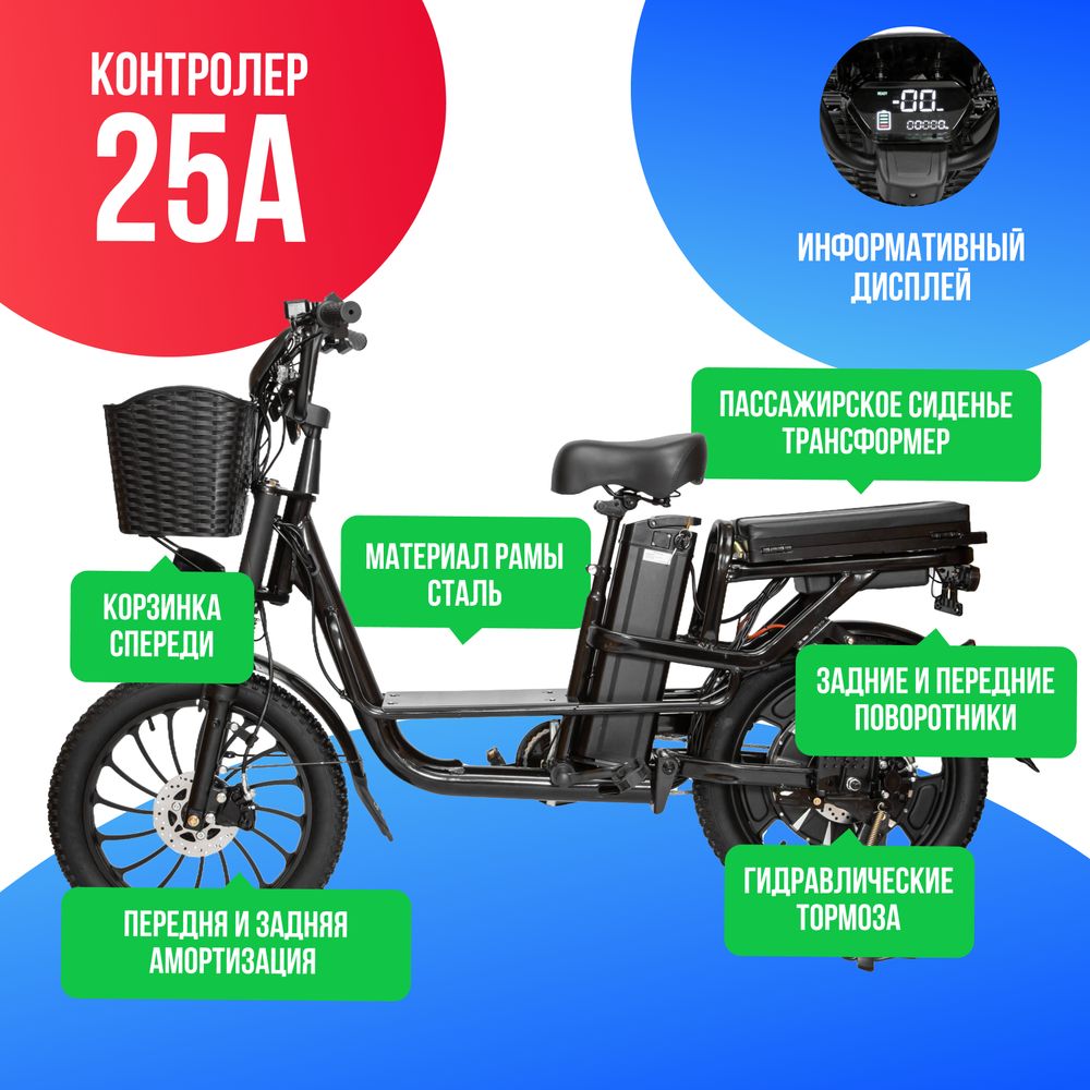 Электровелосипед IKINGI Monster 20D (60V/23Ah) фото №4