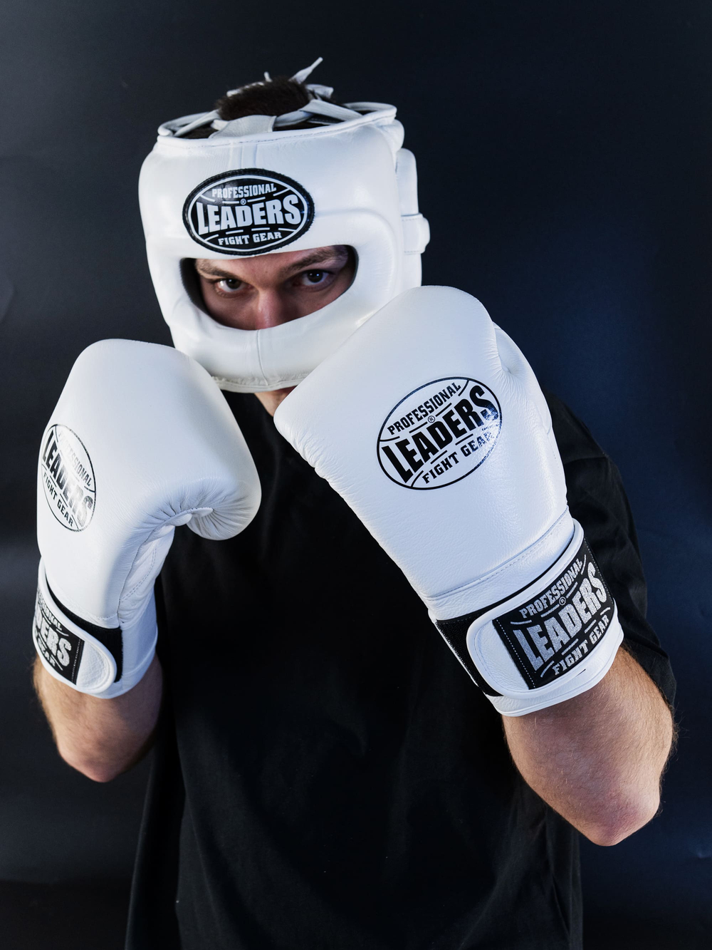 Шлем боксерский LEADERS LS WH с бамперной защитой (белый)