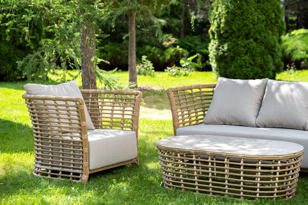 "Валенсия" лаунж-зона из искусственного ротанга, цвет соломенный