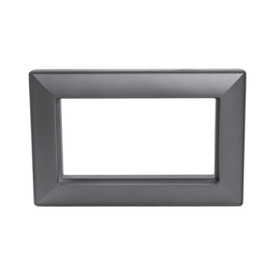 Рамка 2-местная (без перемычки), пластик, STEKKER, PFR00-7012-06, серия Катрин, графит 50045