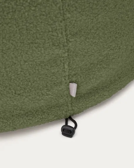 Пуф Kaeli Ø43х44 см со съемным чехлом из зеленого букле