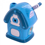 Точилка механическая Alingar, "Домик", 1 отверстие, пластиковый корпус, цвета ассорти, инд. упаковка, 100*115*107 мм