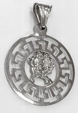 Подвеска ювелирная "Близнецы", серебро