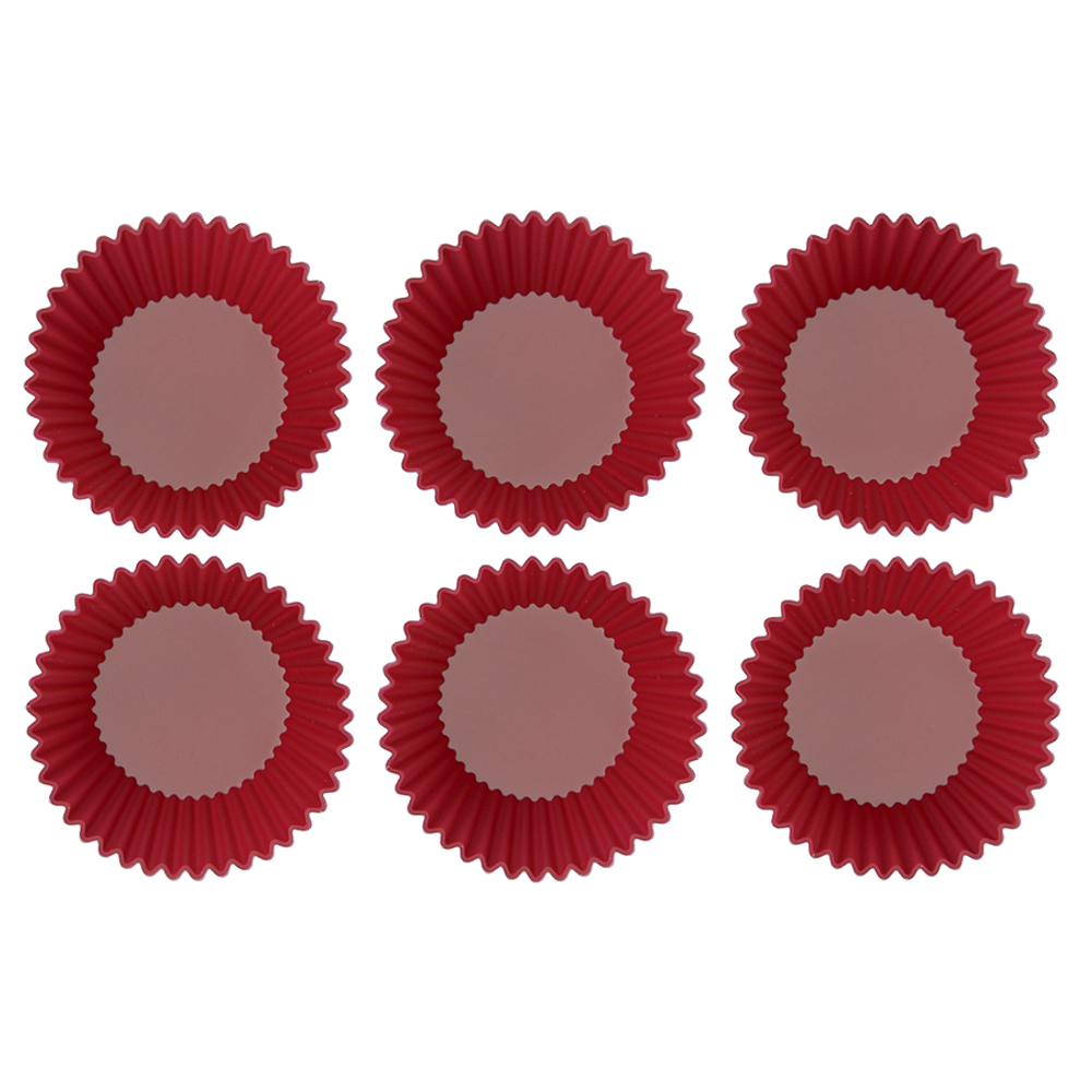 Набор силиконовых форм для приготовления кексов cupcake, 83 мл, 6 шт.