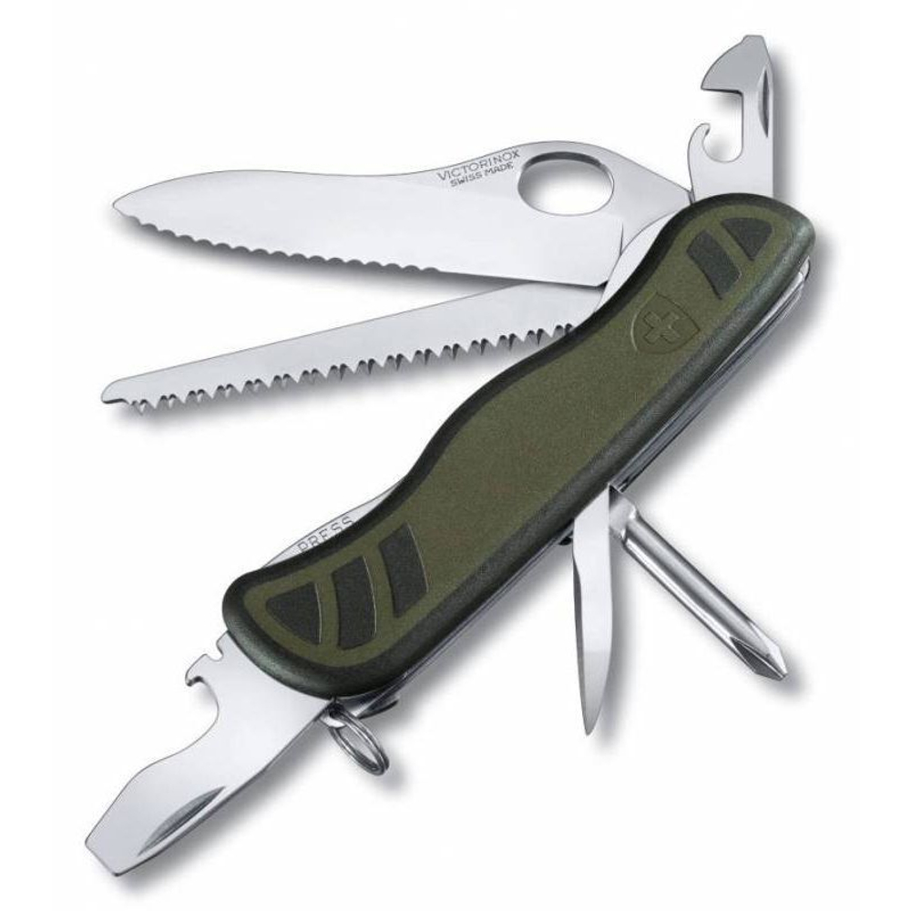 Нож перочинный Victorinox Military (0.8461.MWCH) 111мм 10функций зеленый/черный