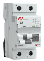 Автомат дифференциальный EKF rcbo6-1pn-20D-100-ac-av