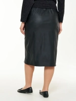 Юбка из экокожи с разрезом