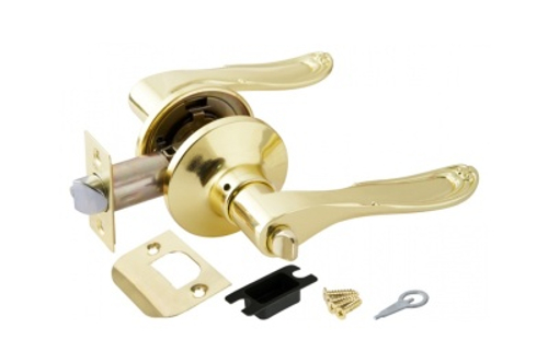 Замок ручка Золото с фиксатором 6030 РВ-B