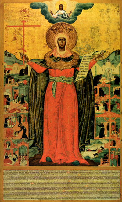 Фомаида Александрийская (Египетская) святая мученица. Деревянная икона на левкасе