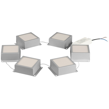 Светильник светодиодный ЭРА Грильято SPO-646-3-5K-S6 36Вт 5000К 89х89мм Домино 100х100 металлик 6 кубиков драйвер