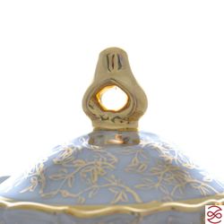 Кофейный сервиз мокко Queen's Лист Бежевый 6 персон 15 предметов