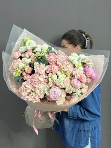 Большой авторский букет в розовой гамме