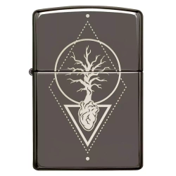 Зажигалка Zippo 49687 Heart of Tree Design, Black Ice