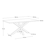 Стол La Forma (ex Julia Grup) Arya 180x100 белый