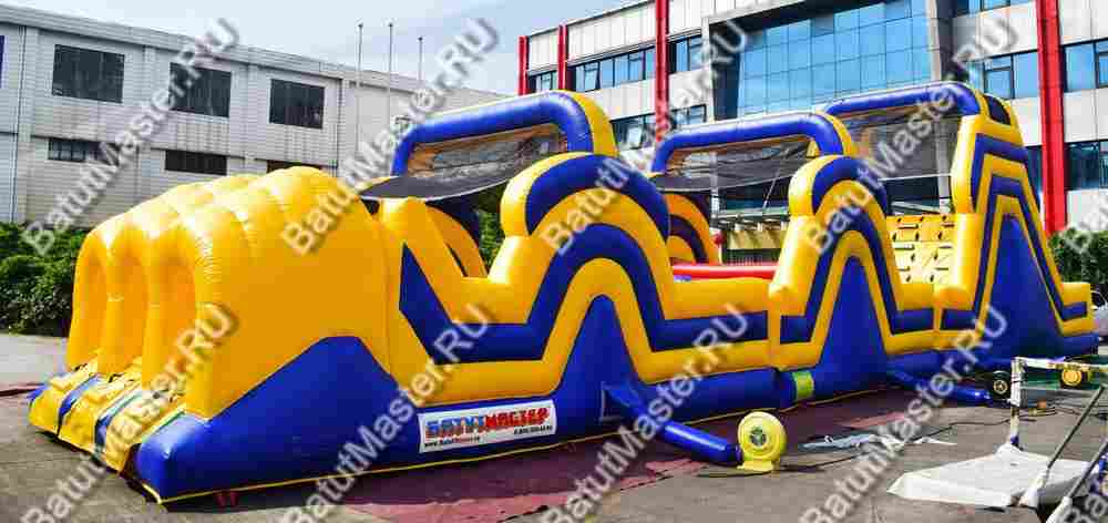 Коммерческая надувная полоса препятствий "Зона экстрима" 20*4*5,5 м