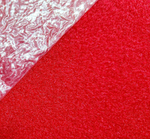 Ковролин НОРК (велюр) на резиновой основе с защитной плёнкой, ширина 2м., 50 кв.м, красный