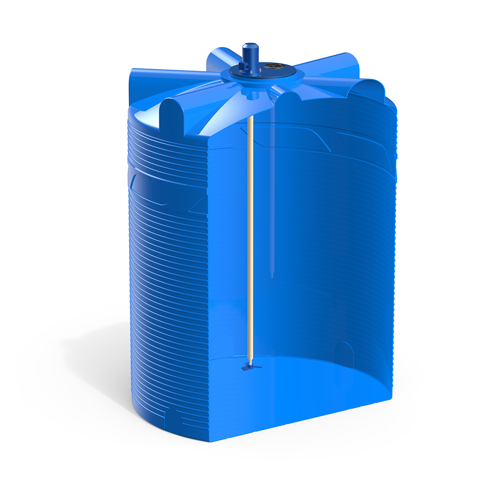 Ёмкость с пропеллерной мешалкой Полимер-Групп V 6000 л. вертикальная (1840x1840x2571см;) - арт.559219