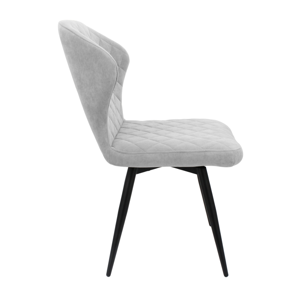 Стул "Монро" (арт. 338), велюр Бренди В20 светло-серый, ножки черные