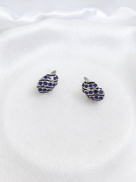 "Джулия" серьги в серебряном покрытии из коллекции "Леди" от Jenavi с английским замком