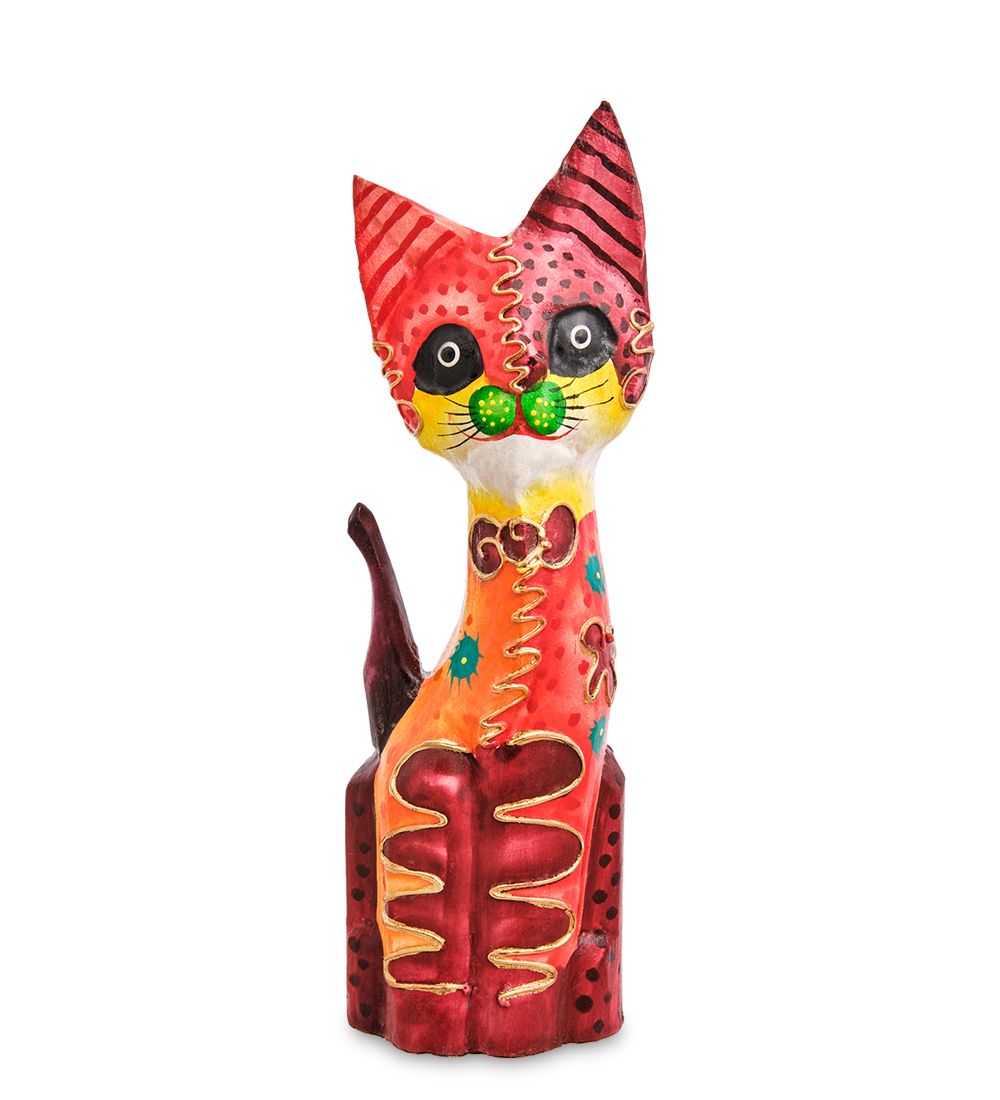 Decor and Gift 99-059-02 Фигурка «Кошка» сред. 25 см (албезия, о.Бали)