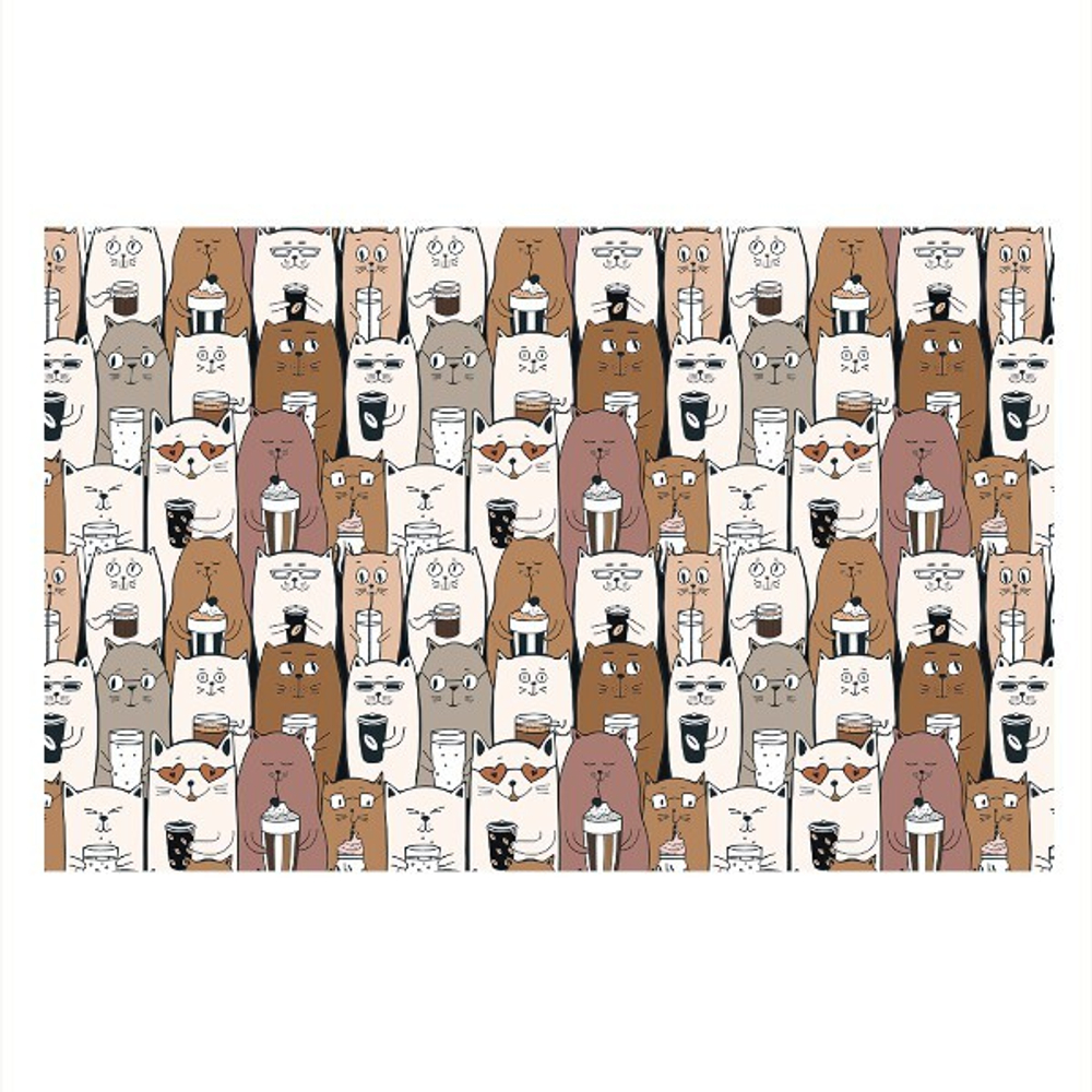 Сервировочная салфетка прямоугольная 26х41 см Котомания