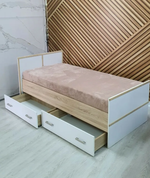 Кровать LIGHT Сакура дуб сонома/белый 900