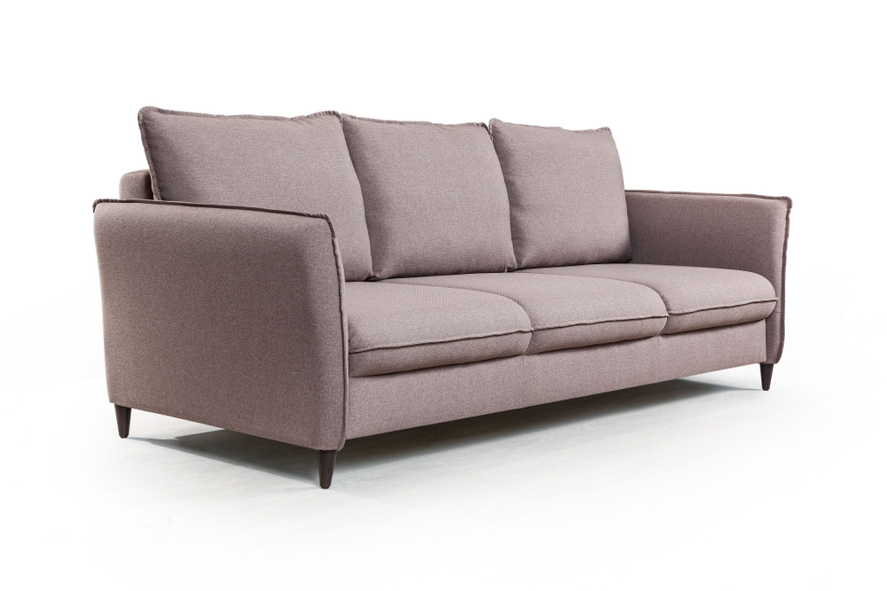 Hans диван-кровать прямой с подлокотниками рогожка серый