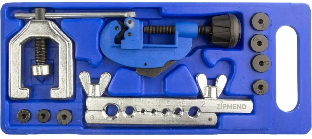 Набор для развальцовки трубок 4, 4.75, 6, 8, 10, 12, 14мм., 10 предметов, ZIPMEND