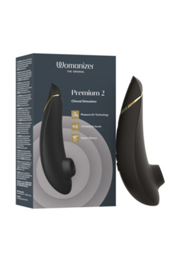 Womanizer Premium 2 - Бесконтактный клиторальный стимулятор, черный