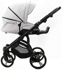 Детская коляска Adamex Lanti 2 в 1 LN-PS46 TIP (СВ.СЕРЫЙ + СВ.СЕРАЯ КОЖА)