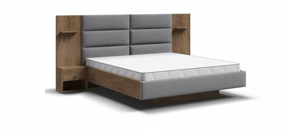 Кровать BOSS LOFT Крафт табачный, велюр Monolit Сталь