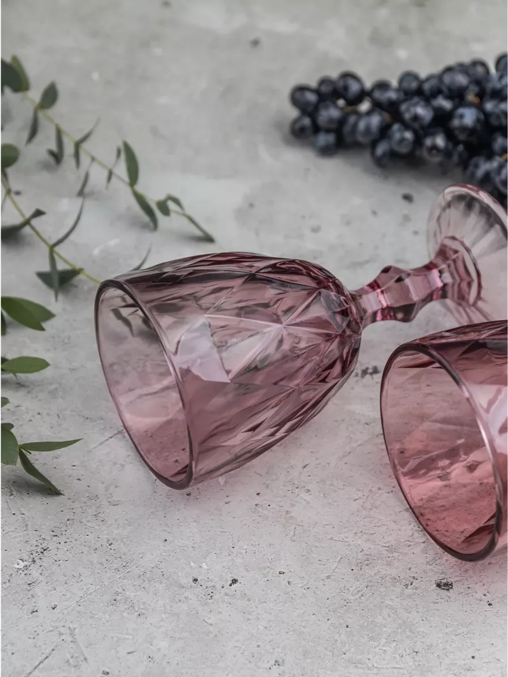 Набор фужеров для вина, 330 мл, 6 шт. Пурпурные