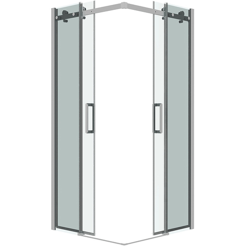 Душевой уголок Grossman Classic 100х100 300.K33.04.1010.10.00 профиль Хром стекло прозрачное