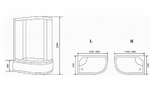 Душевая кабина Timo Standart 120x85 T-5520L с гидромассажем